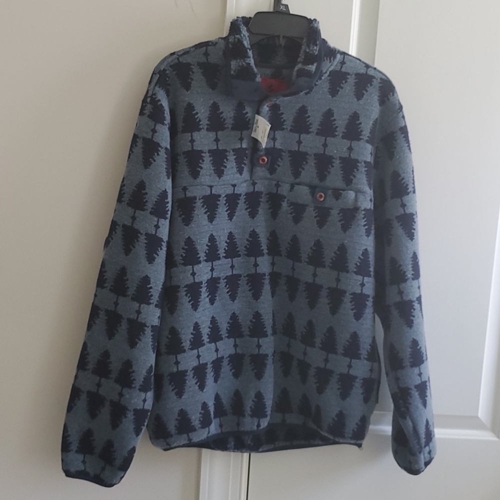 nwt men's s southern proper fleece pull over pinetrees